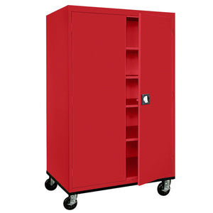 Transport Series Storage Cabinet, 46 x 24 x 72, Red
