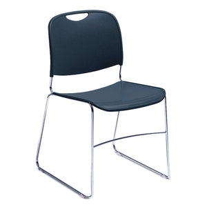 Ultra-Compact Plastic Stack Chair-Chairs-Navy Blue-