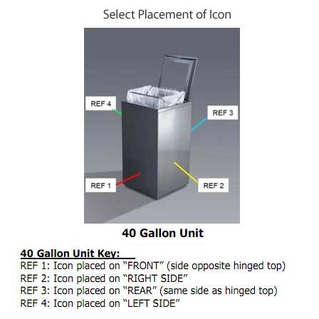 Valuta Painted Steel 40-Gallon Waste Receptacle