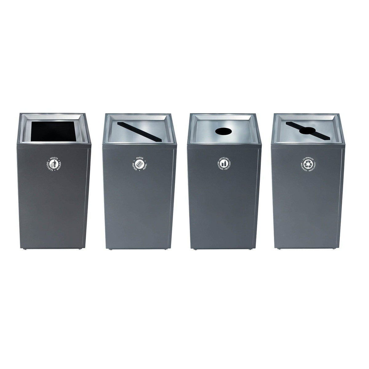 Valuta Painted Steel 40-Gallon Waste Receptacle