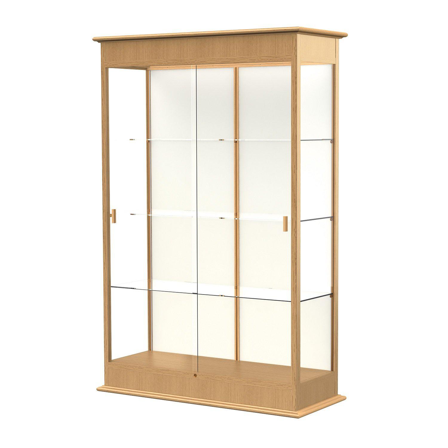 Varsity Series Lighted Floor Display Case with Sliding Doors, 48"W x 77"H x 18"D
