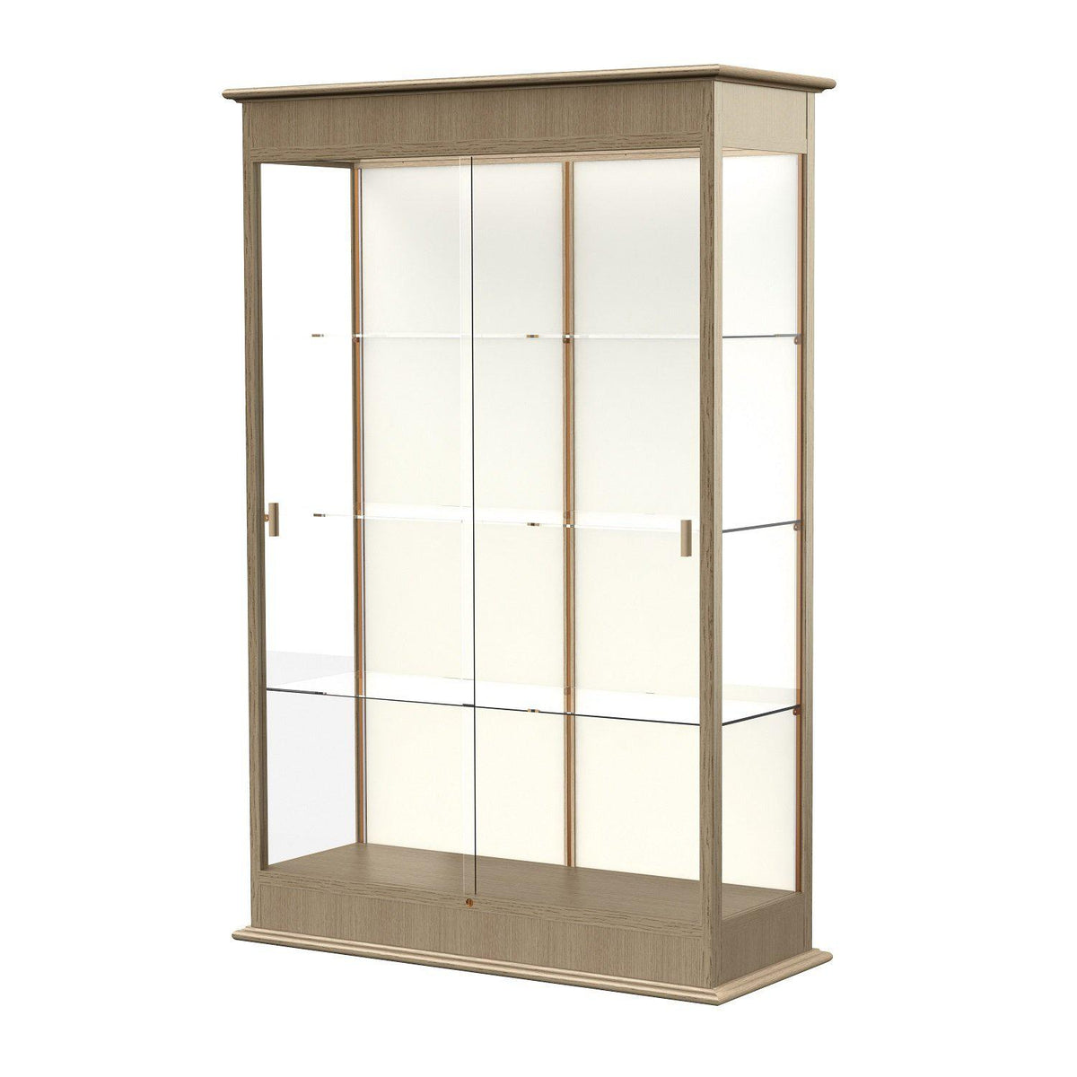 Varsity Series Lighted Floor Display Case with Sliding Doors, 48"W x 77"H x 18"D