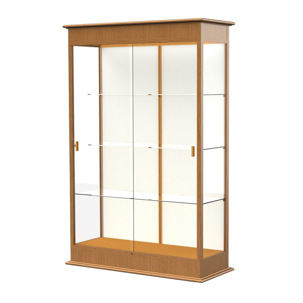 Varsity Series Lighted Floor Display Case with Sliding Doors, 48"W x 77"H x 18"D