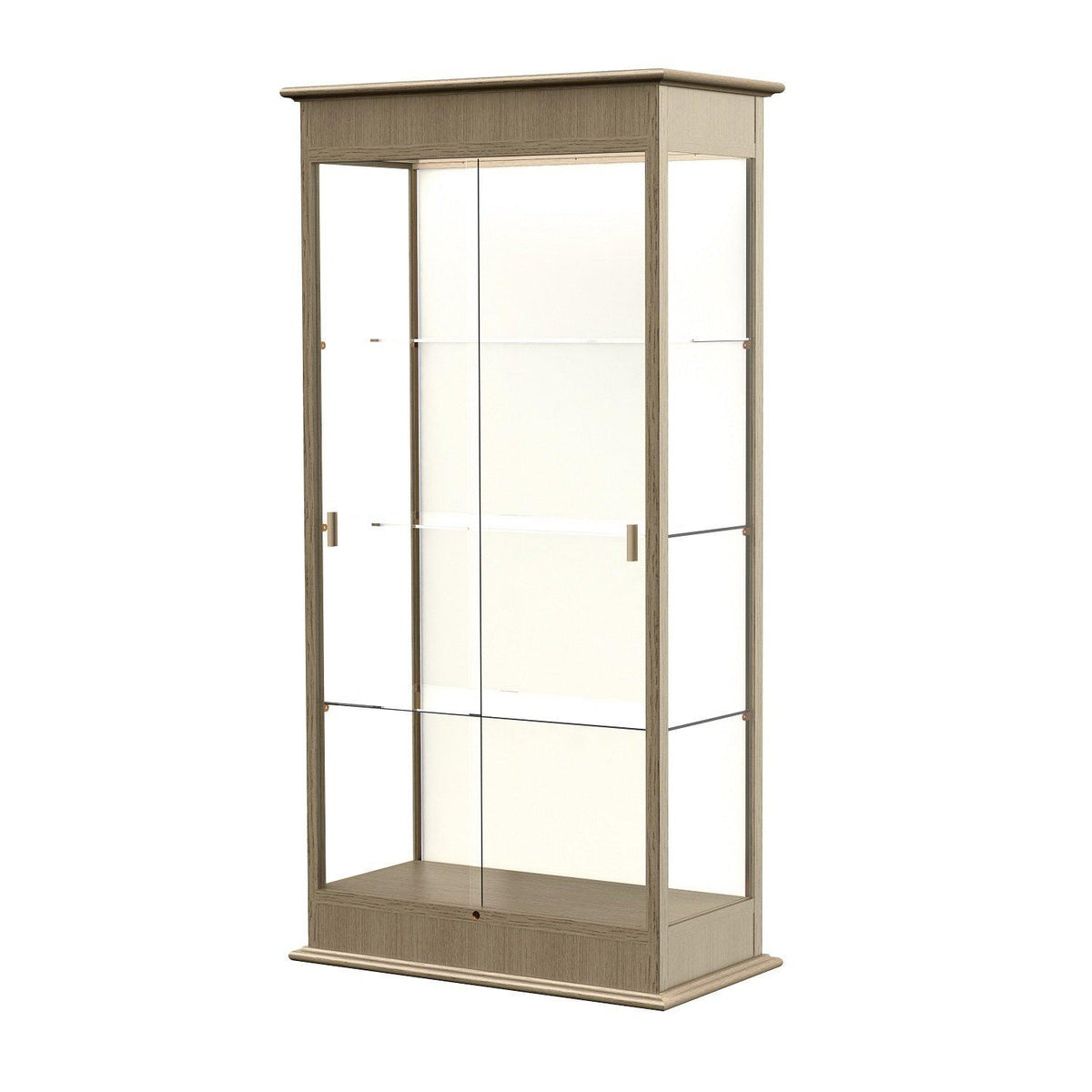 Varsity Series Lighted Floor Display Case with Sliding Doors, 36"W x 77"H x 18"D