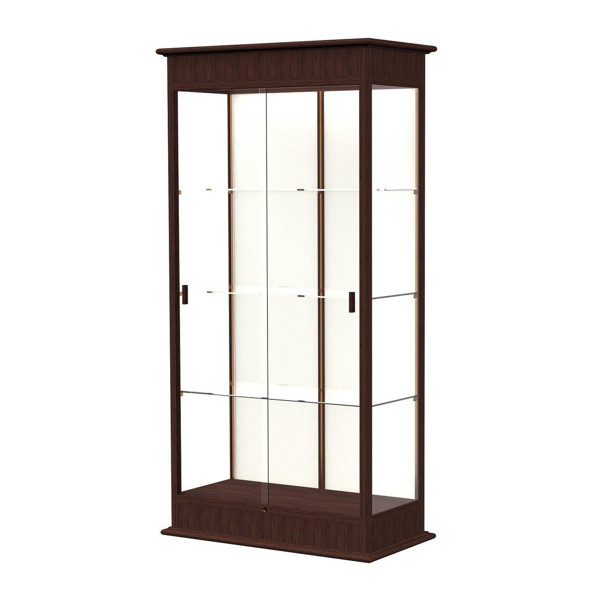 Varsity Series Lighted Floor Display Case with Sliding Doors, 36"W x 77"H x 18"D