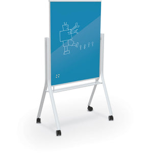 Visionary Curve Mobile Glass Board-Boards-Blue-