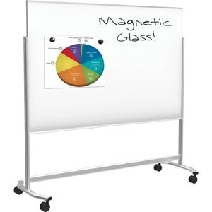 Visionary Move Mobile Magnetic Glassboard, 4 x 6-Boards-