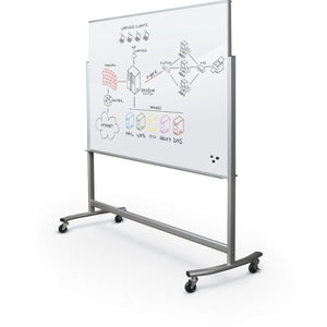 Visionary Move Mobile Magnetic Glassboard, 4 x 6-Boards-