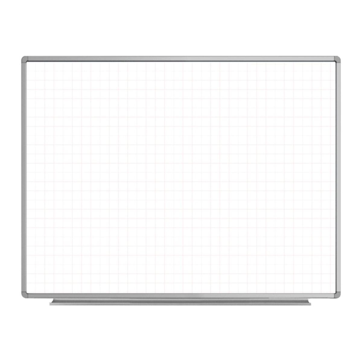 Wall-Mounted Magnetic Ghost Grid Whiteboard, 48" x 36"