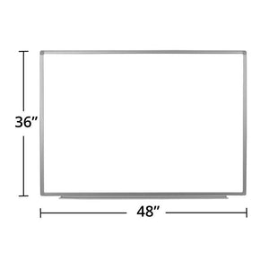 Wall-Mounted Magnetic Whiteboard, 48" W x 36" H