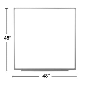 Wall-Mounted Magnetic Whiteboard, 48" W x 48" H