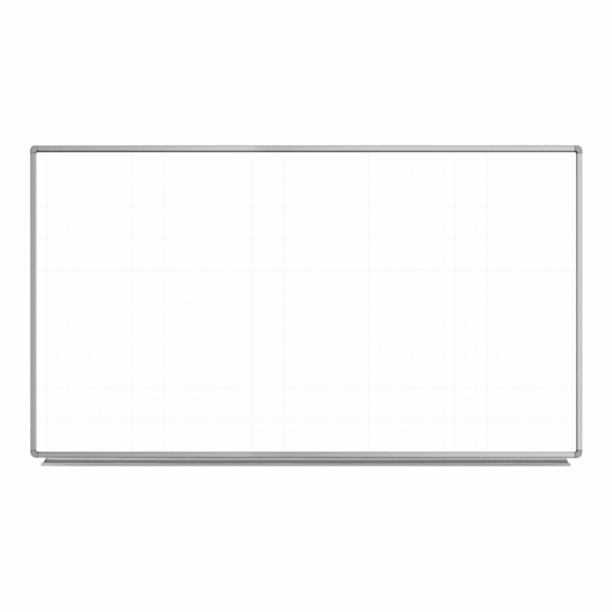 Wall-Mounted Magnetic Ghost Grid Whiteboard, 72" x 40"