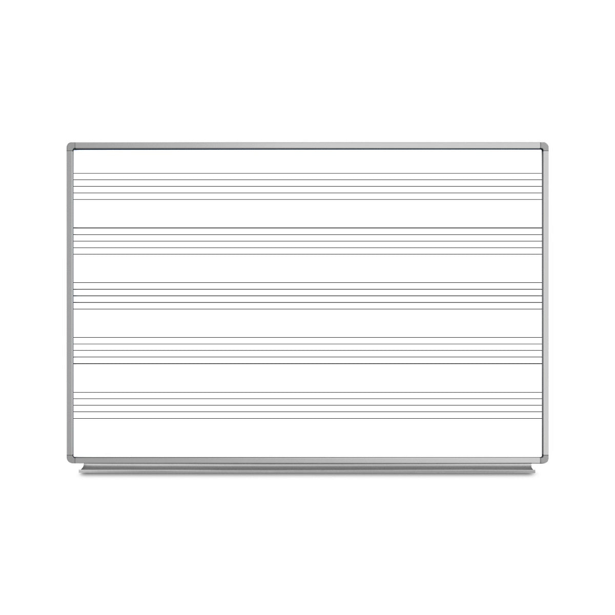 Wall-Mounted Magnetic Music Whiteboard, 72" W x 48" H