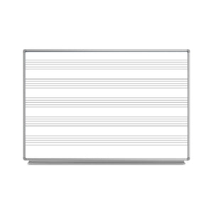 Wall-Mounted Magnetic Music Whiteboard, 72" W x 48" H