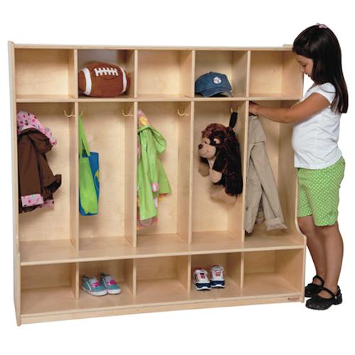 Wood Designs 5 Section Offset Locker, 54"W-Pre-School Furniture-