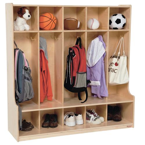Wood Designs 5 Section Seat Locker-Pre-School Furniture-