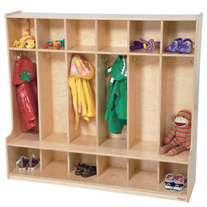 Wood Designs 6 Section Seat Locker-Pre-School Furniture-