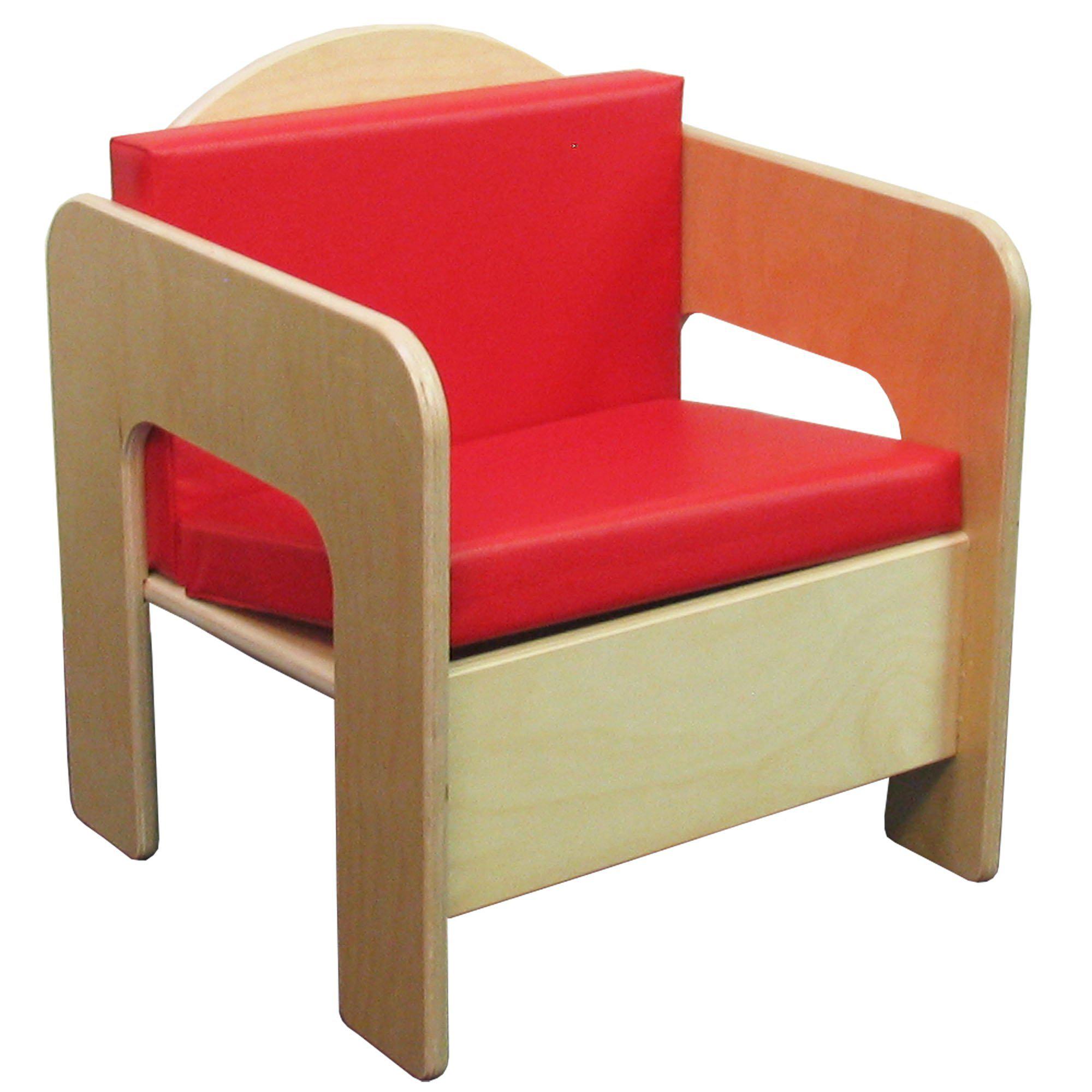 Chair with Red Cushion