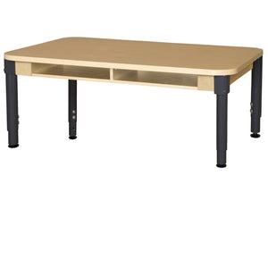 Wood Designs Four Seater High Pressure Laminate Desk-Desks-12" - 17" Adjustable-