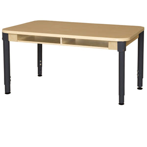 Wood Designs Four Seater High Pressure Laminate Desk-Desks-18" - 29" Adjustable-