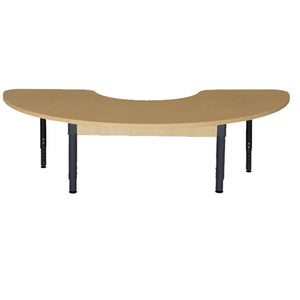 Wood Designs High Pressure Laminate Activity Tables-Tables-24" x 76" Half Circle-12" - 17" Adjustable-