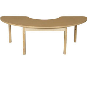 Wood Designs High Pressure Laminate Activity Tables-Tables-24" x 76" Half Circle-24" Fixed-