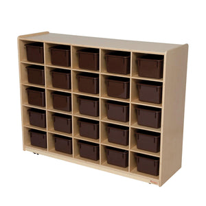 25 Tray Storage with Brown Trays