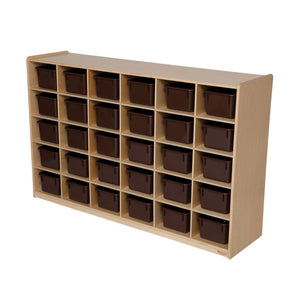 30 Tray Storage with Brown Trays