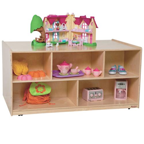 Wood Designs Mobile Double Storage Island, 23-1/2" H-Pre-School Furniture-