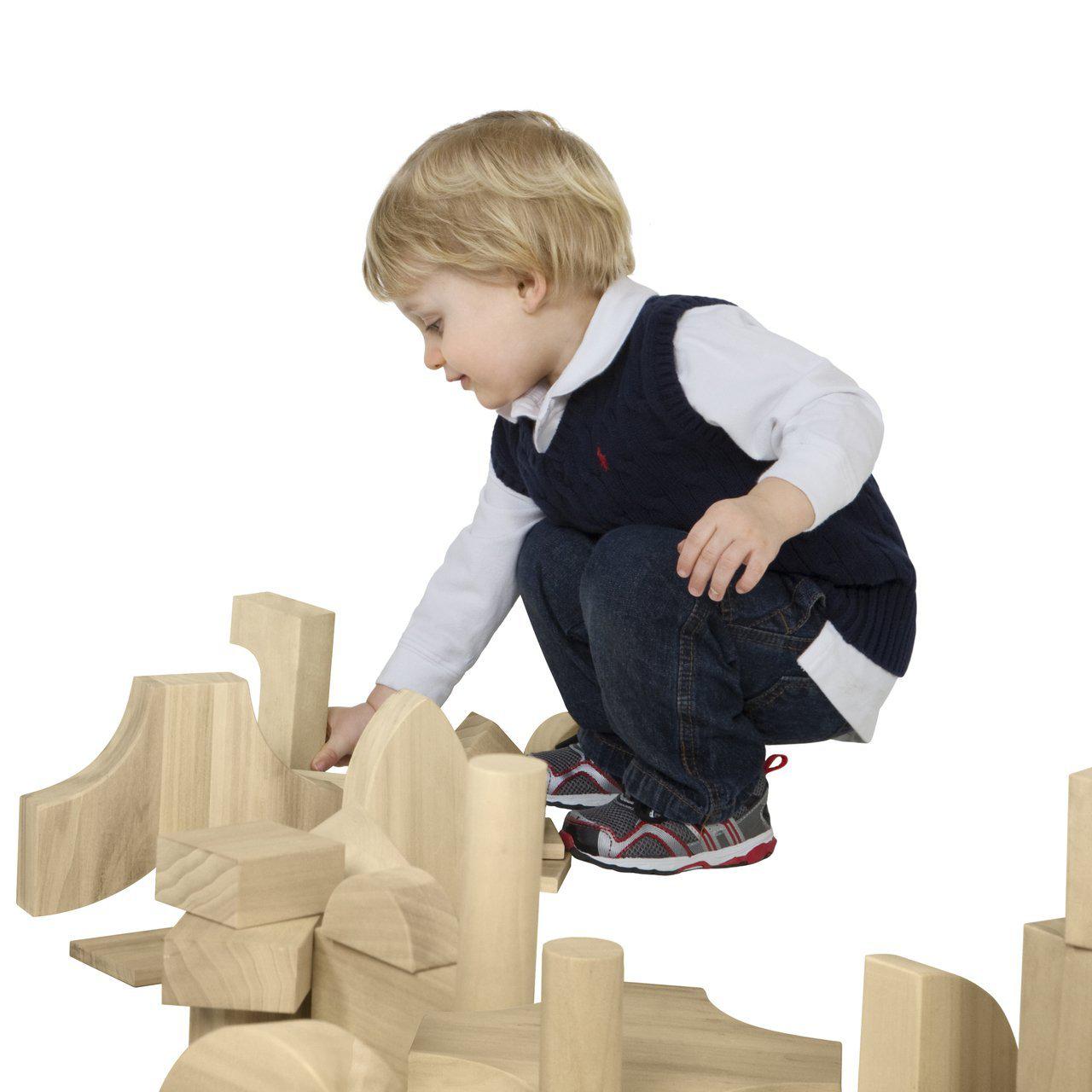 Wood Designs Nursery Blocks - 17 Shapes, 93 Pieces-Pre-School Furniture-