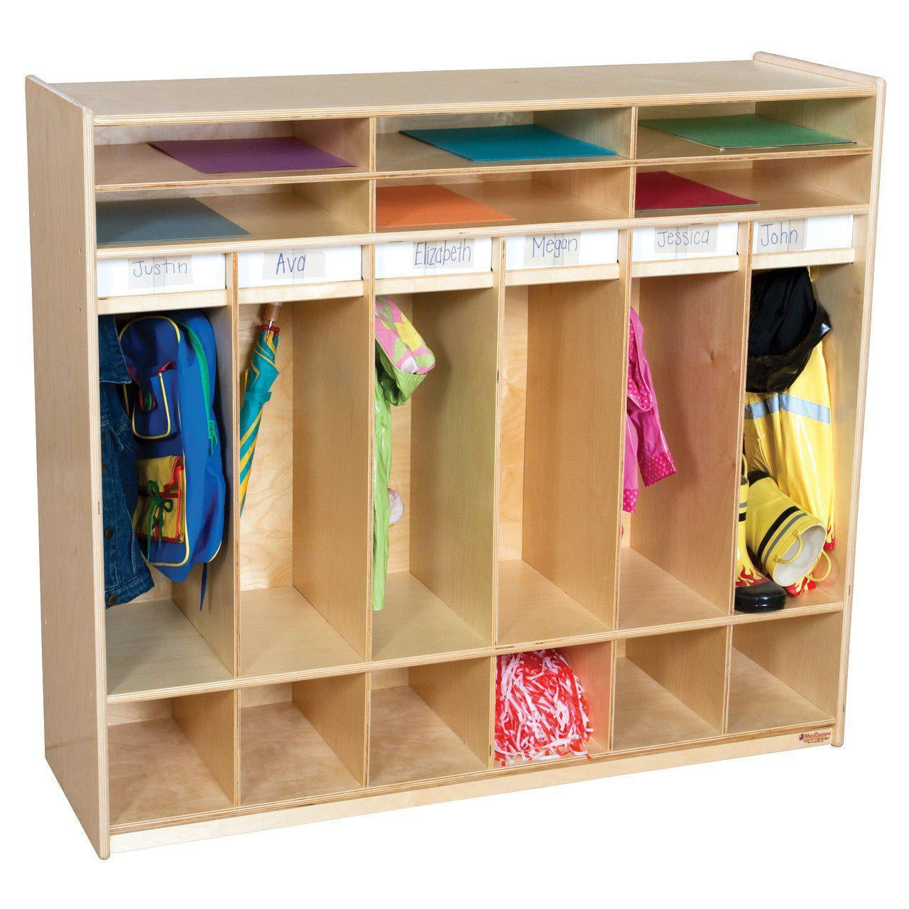 Wood Designs Open Six Shelf Locker-Pre-School Furniture-