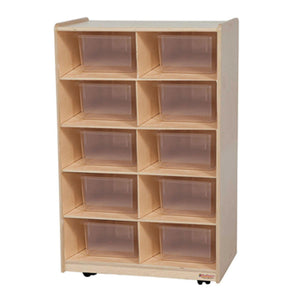 Vertical Storage with (10) Translucent Trays