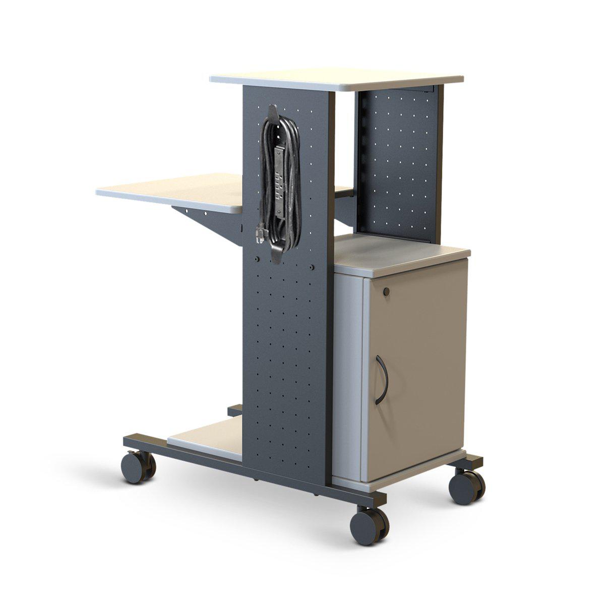40" Mobile Presentation Station with Cabinet and Electrical Assembly