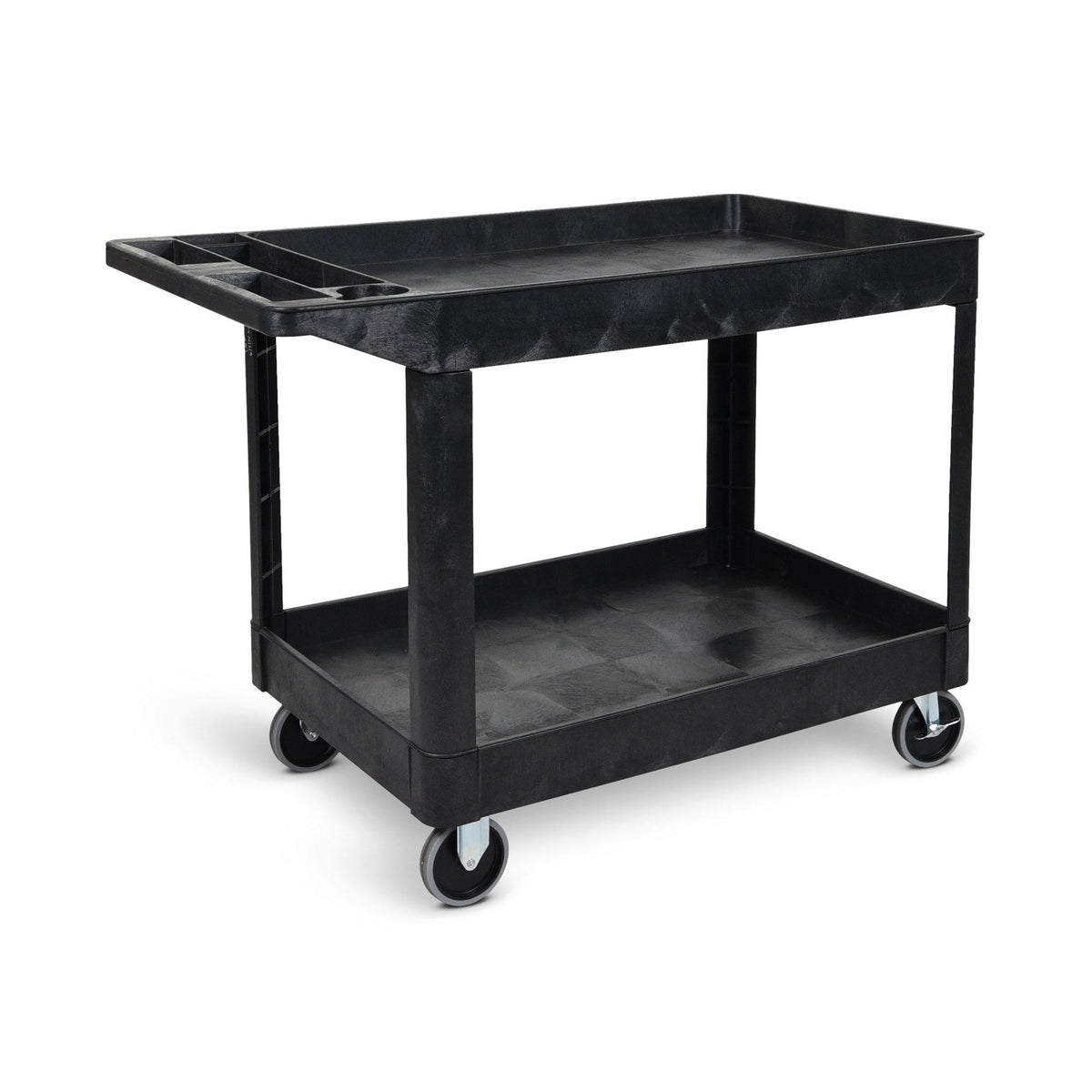 Two-Shelf Heavy-Duty Plastic Utility Cart