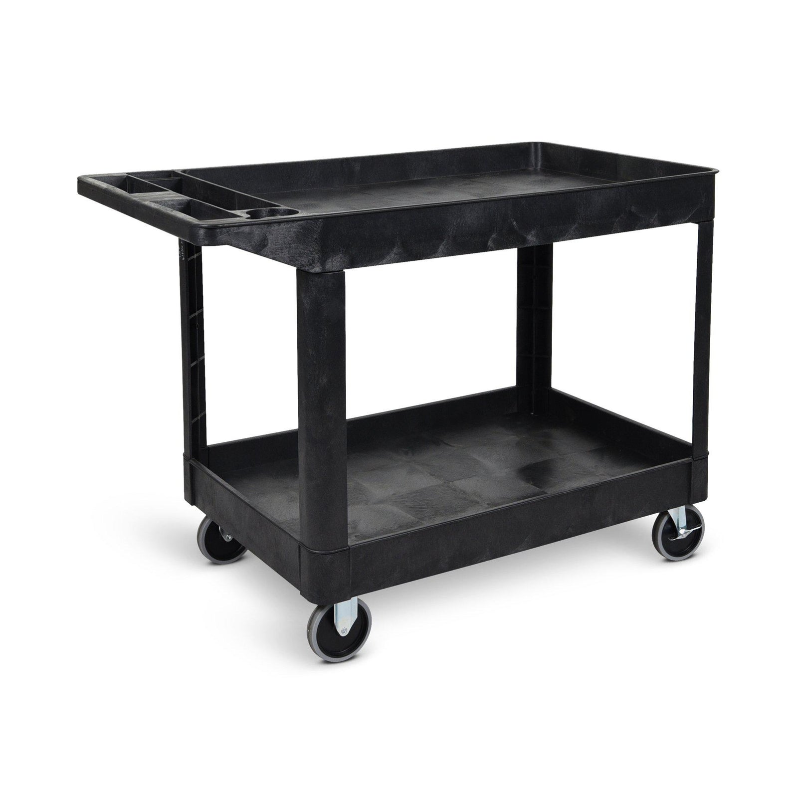 Two-Shelf Heavy-Duty Plastic Utility Cart