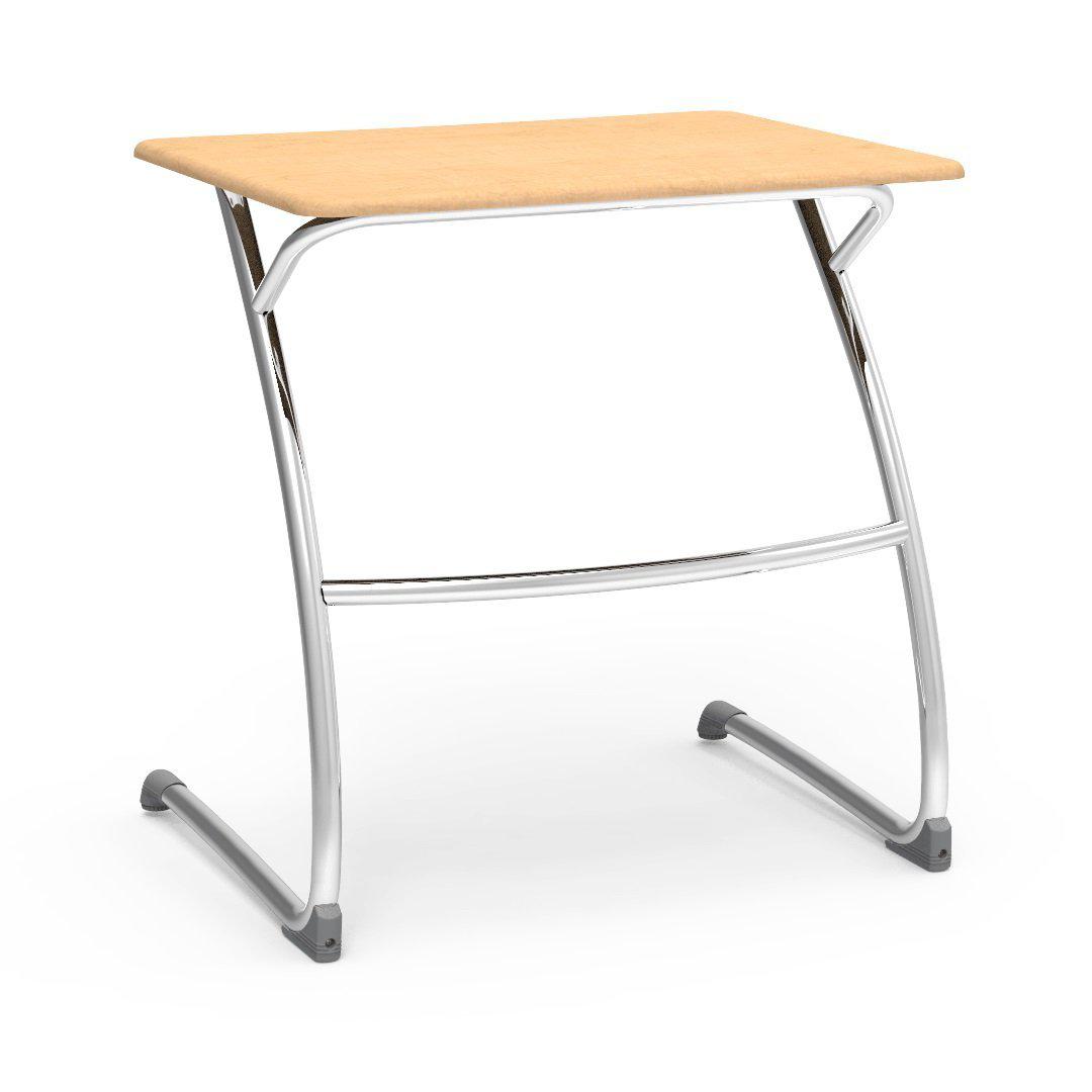 Zuma Series 29" Fixed Height Desk with Hard Plastic Rectangular Top-Desks-Fusion Maple-