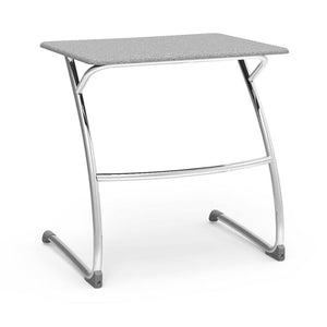 Zuma Series 29" Fixed Height Desk with Hard Plastic Rectangular Top-Desks-Grey Nebula-