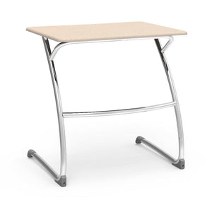 Zuma Series 29" Fixed Height Desk with Hard Plastic Rectangular Top-Desks-Sandstone-