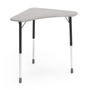 Zuma Series Adjustable-Height Desk with Hard Plastic Boomerang-Shape Top-Desks-Looks Likatre-Char Black-