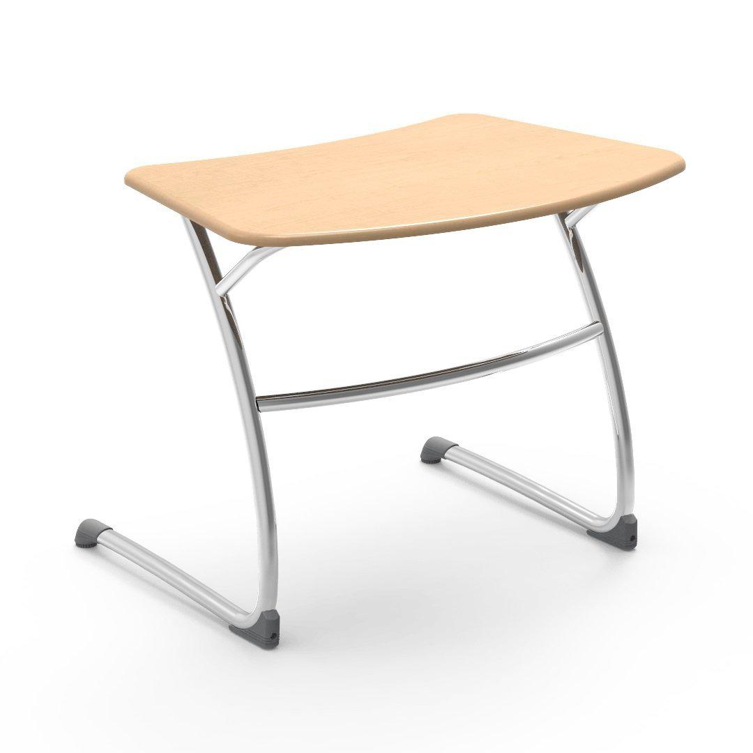 Zuma Series Student Desks, Hard Plastic Work Surface with Cantilever legs-Desks-25"-Fusion Maple-