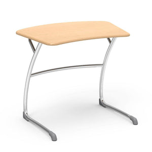 Zuma Series Student Desks, Hard Plastic Work Surface with Cantilever legs-Desks-27"-Fusion Maple-