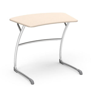 Zuma Series Student Desks, Hard Plastic Work Surface with Cantilever legs-Desks-27"-Sandstone-